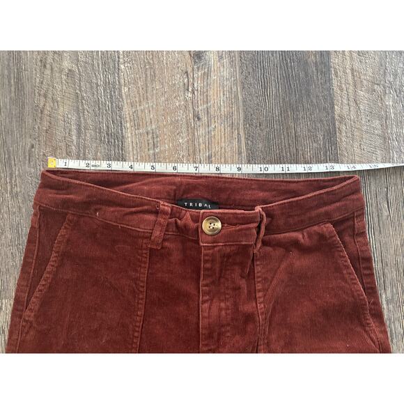 Tribal Women's Corduroy Pants in Rust - Picture 3 of 7